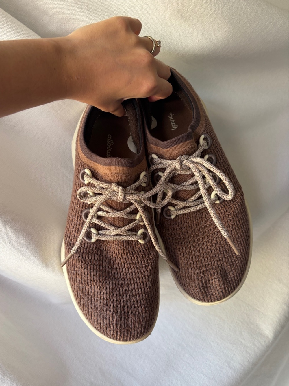 Allbirds Men’s Tree Dasher 2 Sneakers
Color: Hazy Cocoa (Stony Cream Sole)